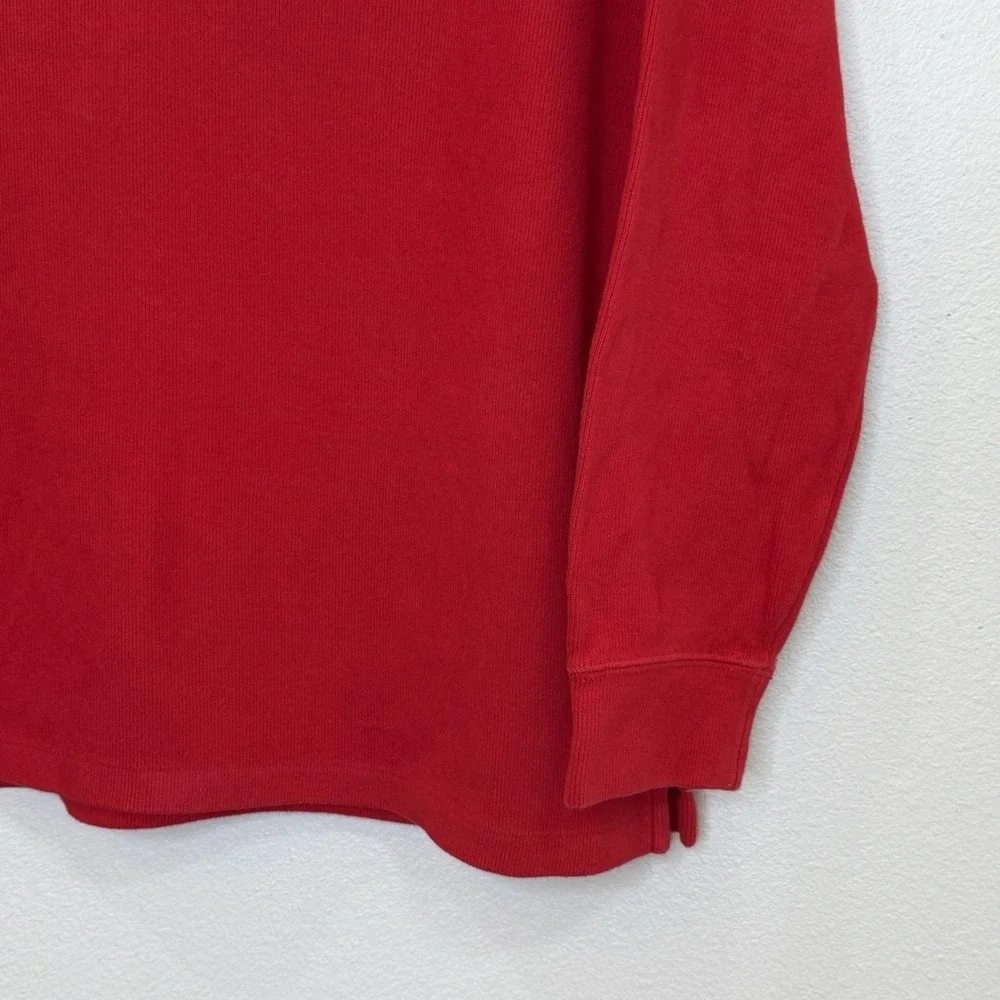 Polo Ralph‎ Lauren 1/4 Zip Sweater Mens Large Red Pony Logo Pullover Preppy